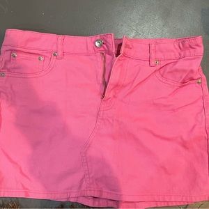 pink H&M jean skirt